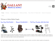 Tablet Screenshot of gallantmedicalsupply.com